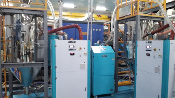 Powerful Industrial Desiccant Dehumidifier Honeycomb Rotor 1000kg Hopper Capacity 60-4000m3/h Process Airflow